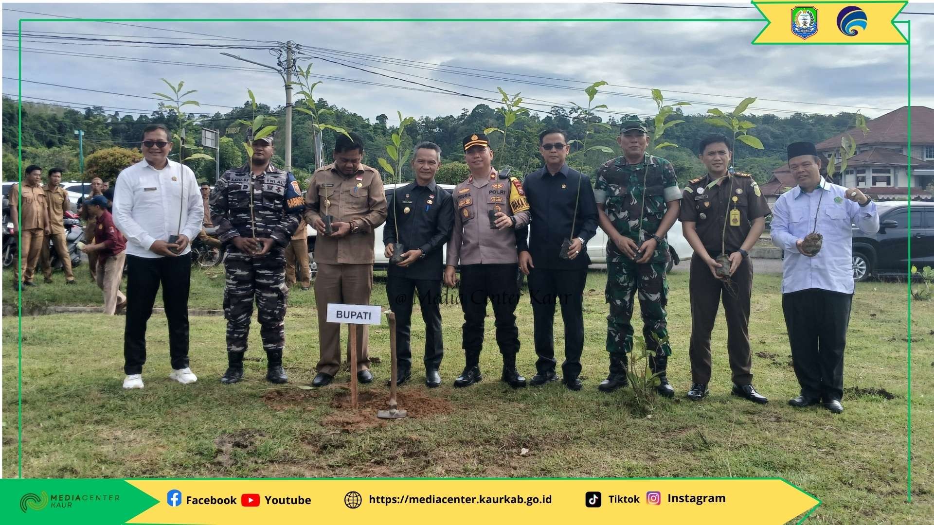 Pemprov Bengkulu Gelar Penanaman Pohon Serentak, Pemkab Kaur Ikut Launching Secara Daring