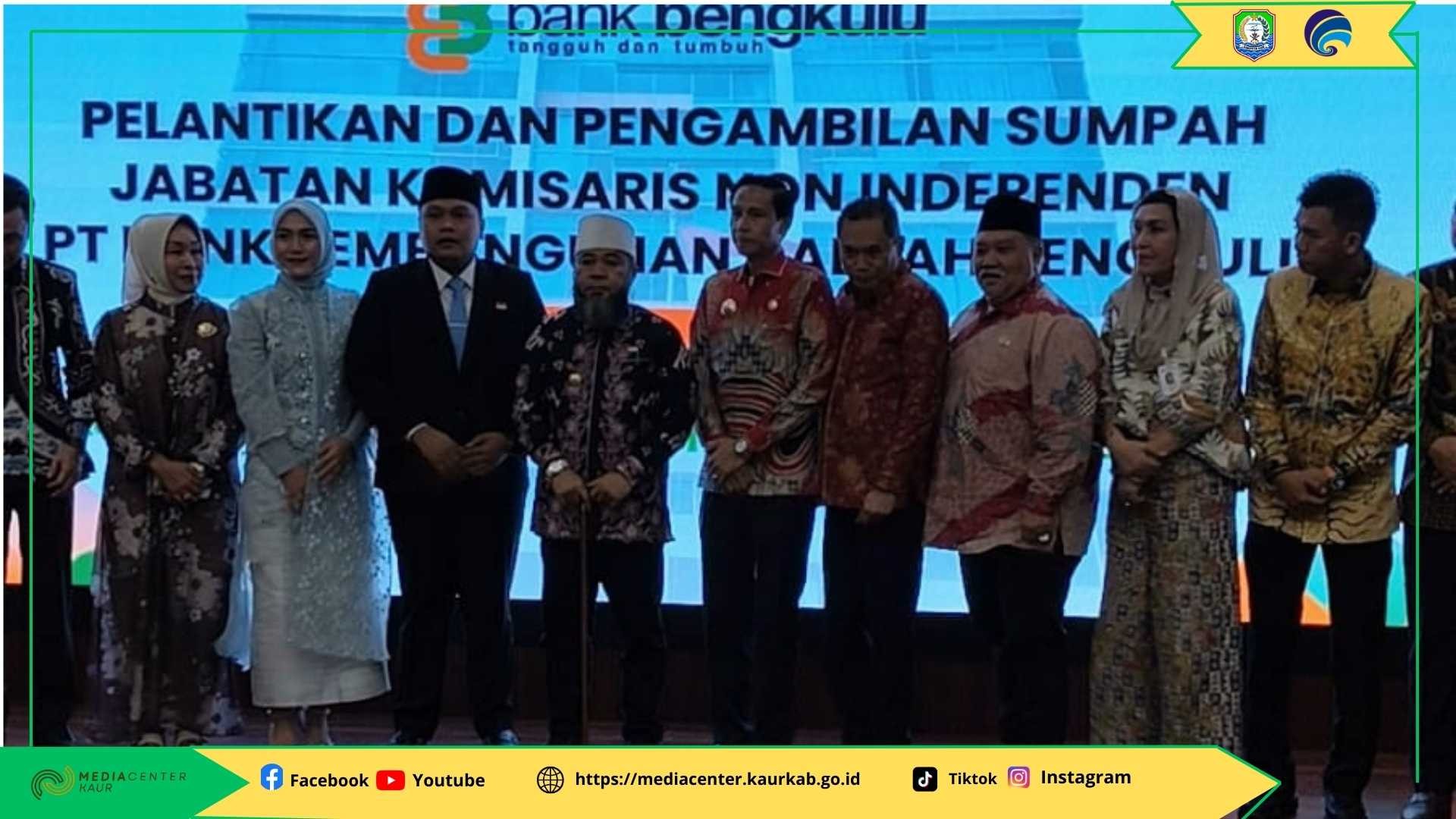 Bupati Kaur Hadiri Pelantikan Komisaris Non Independen Bank Bengkulu