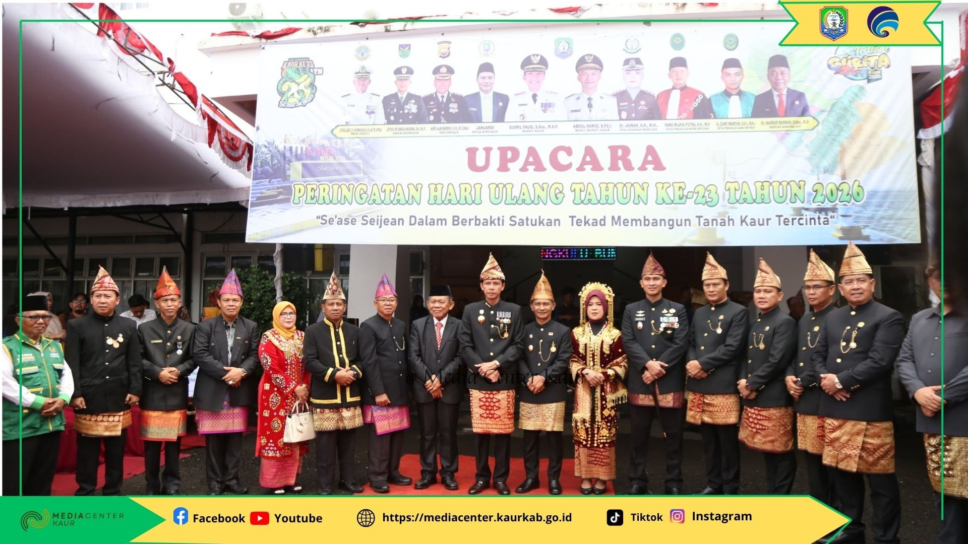 HUT ke-23 Kabupaten Kaur, Bupati Gusril Optimistis Kaur Melesat Maju dan Siap Bersaing