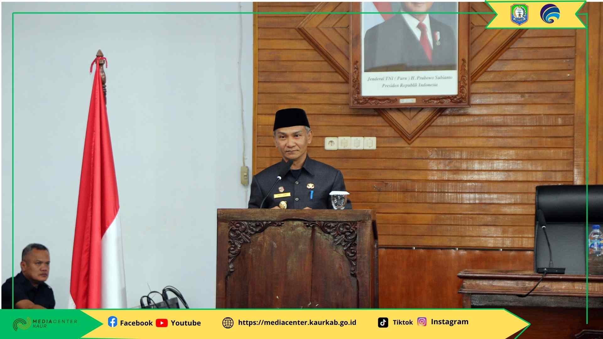 Rapat Paripurna, Wakil Bupati Kaur Sampaikan Nota Pengantar Dua Raperda 