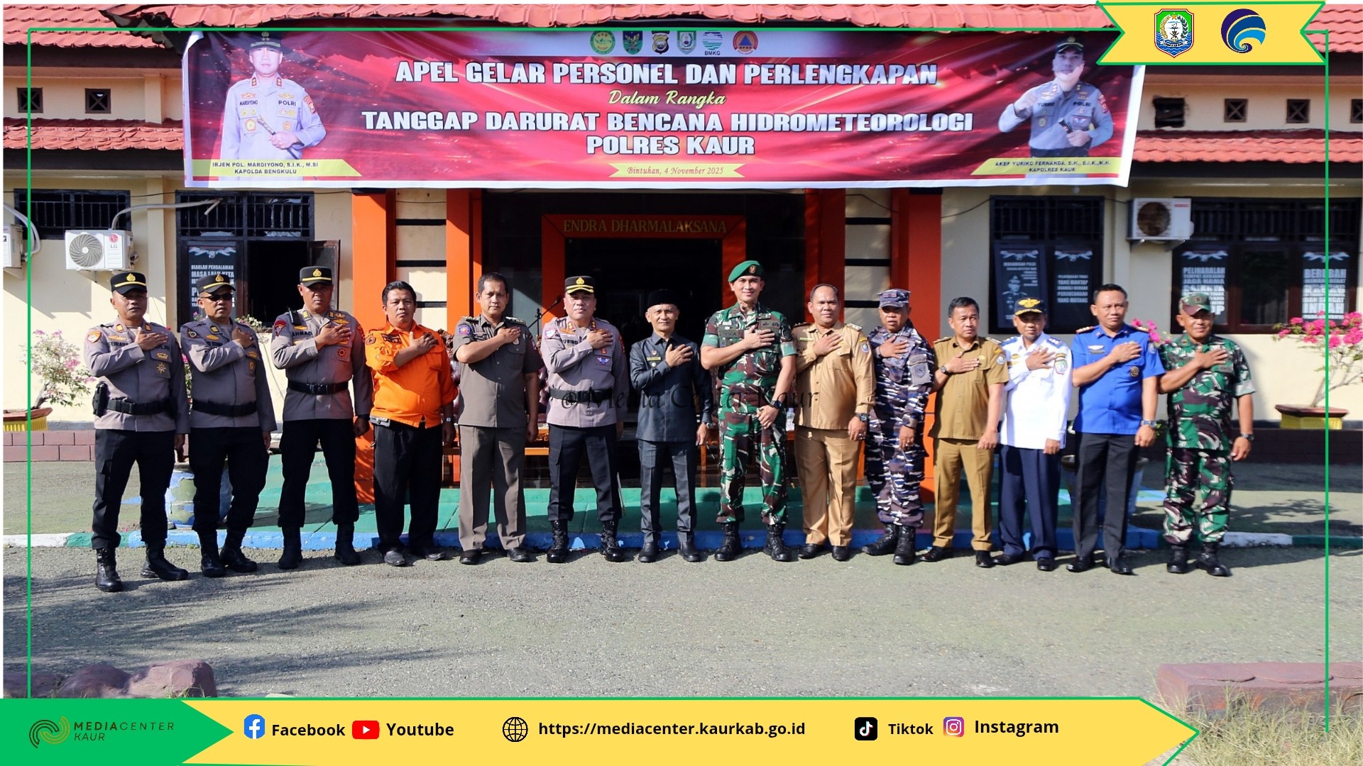 Waspada Bencana Hidrometeorologi, Polres Kaur Apel Gelar Pasukan Kesiapsiagaan