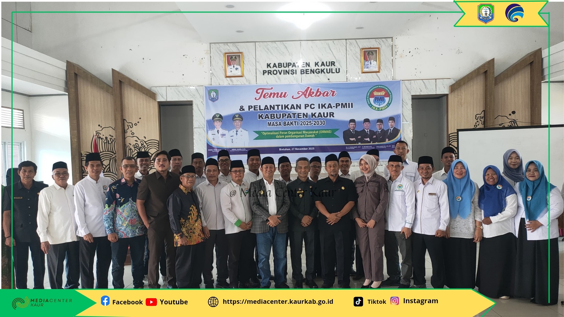 IKA PMII Kaur Resmi Dilantik, Siap Jadi Mitra Strategis Pembangunan Daerah