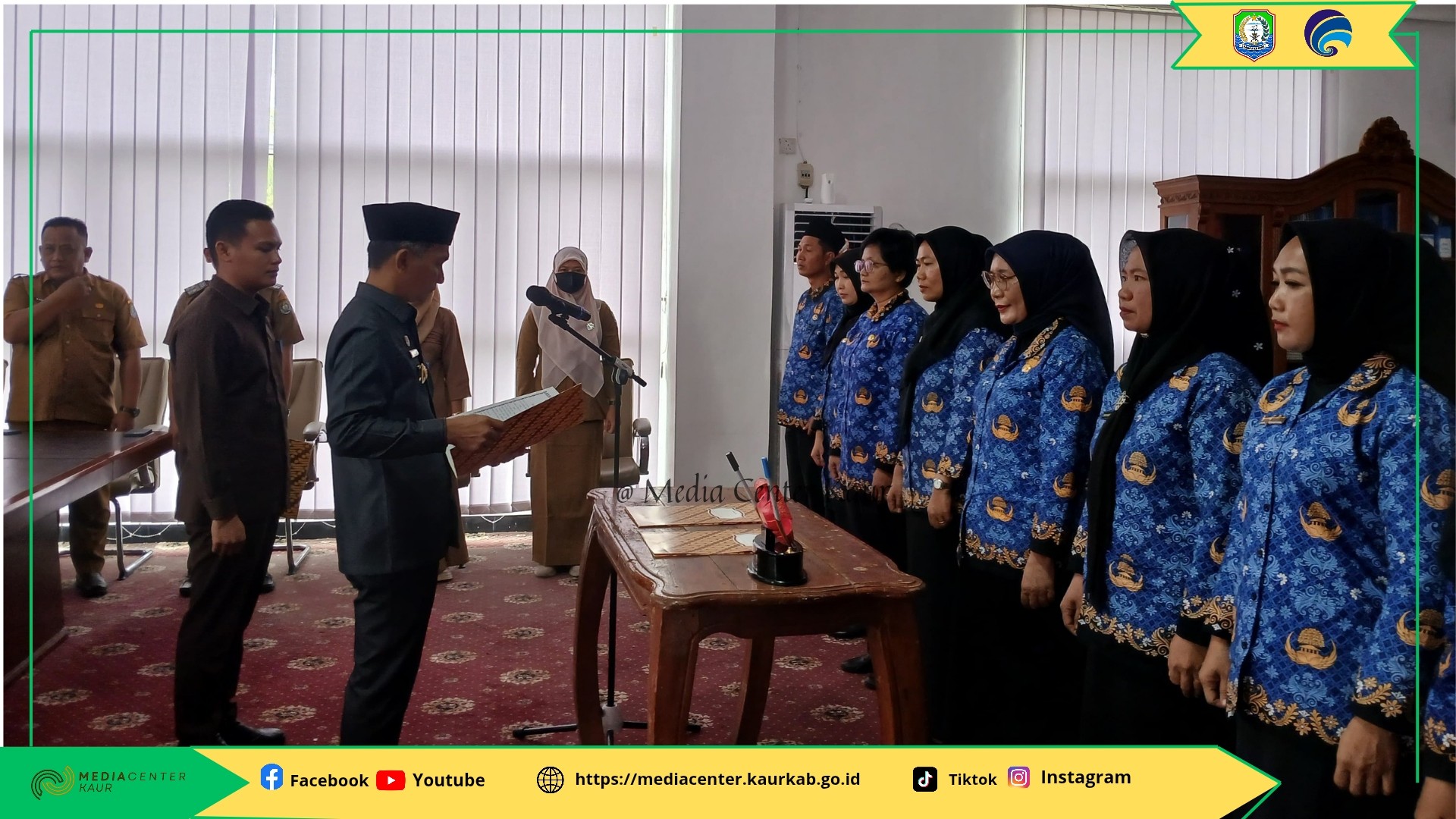 Wabup Kaur Langsung Lantik 8 Nakes PNS Jabatan Fungsional