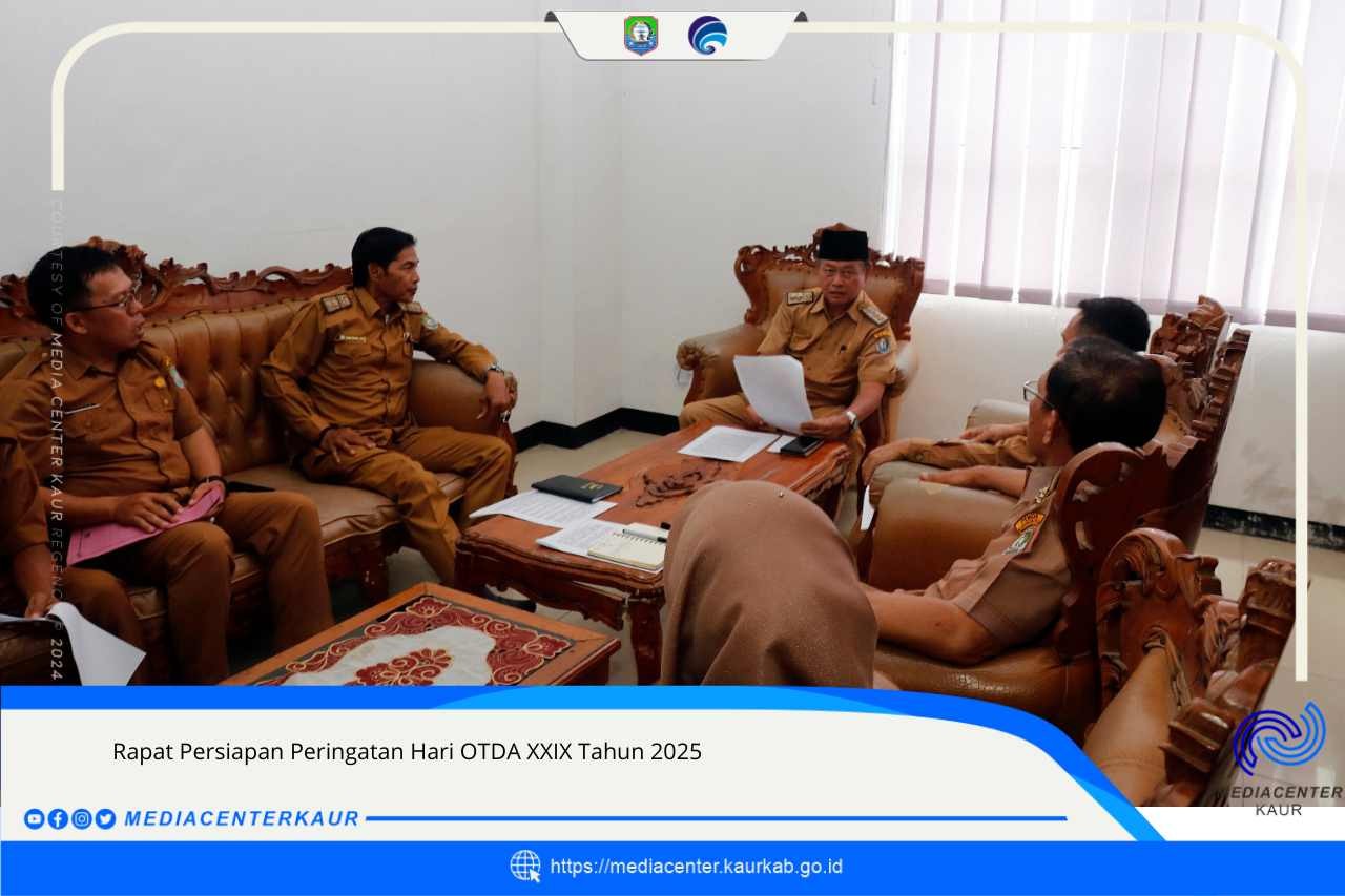 Dipimpin Asisten II, Pemda Kaur Gelar Rapat Persiapan Peringatan Hari Otda Ke XXIX