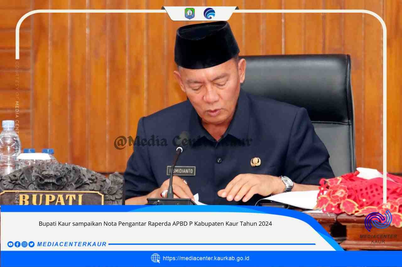 Bupati Lismidianto Sampaikan Nota Pengantar Raperda APBD P Tahun 2024 