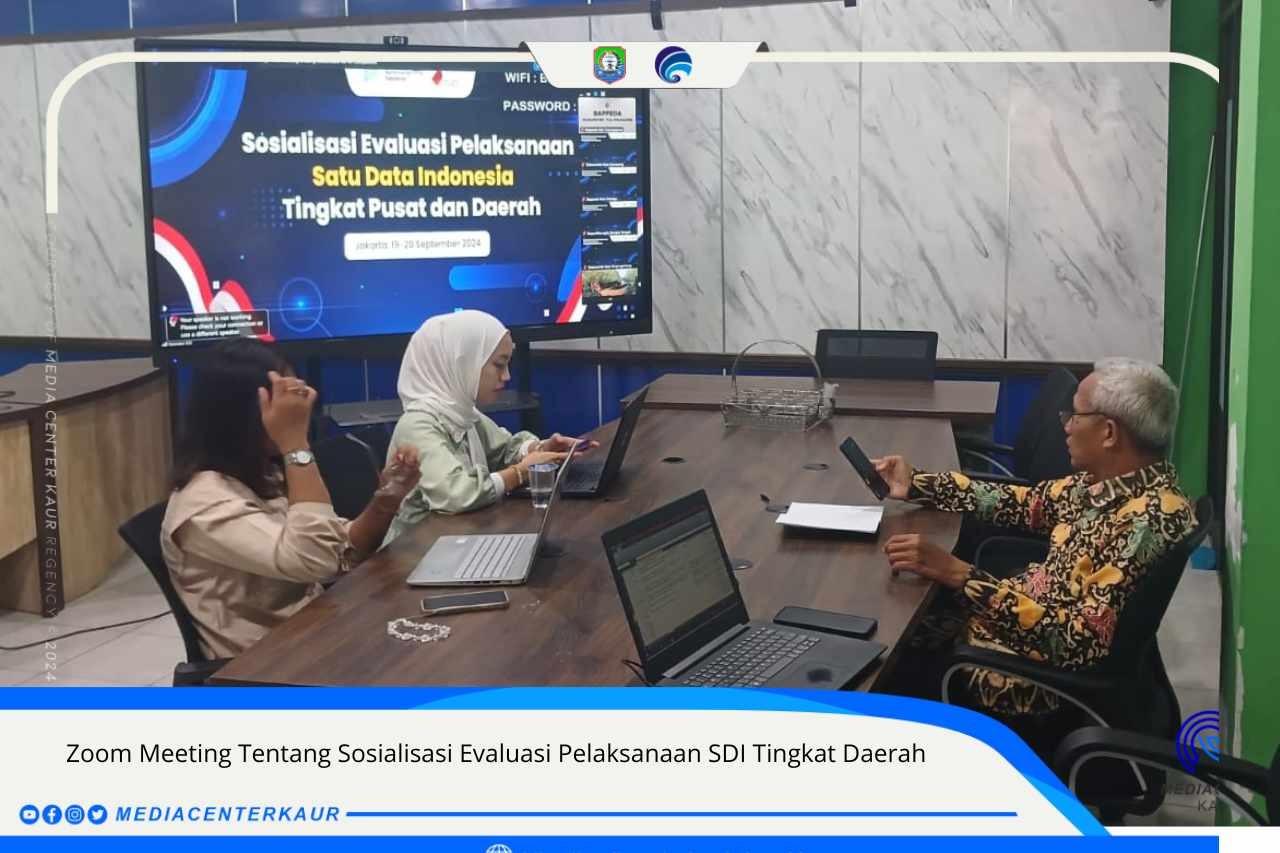 ZOOM MEETING TENTANG  SOSIALISASI EVALUASI PELAKSANAAN SDI TINGKAT DAERAH 