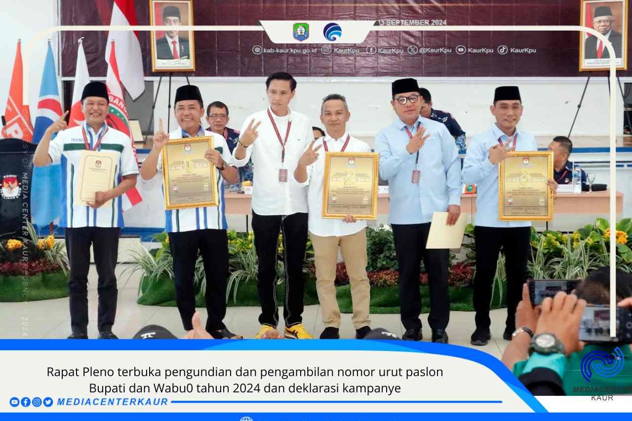 Ini Daftar Nomor Urut Calon Bupati Kaur 2024-2029