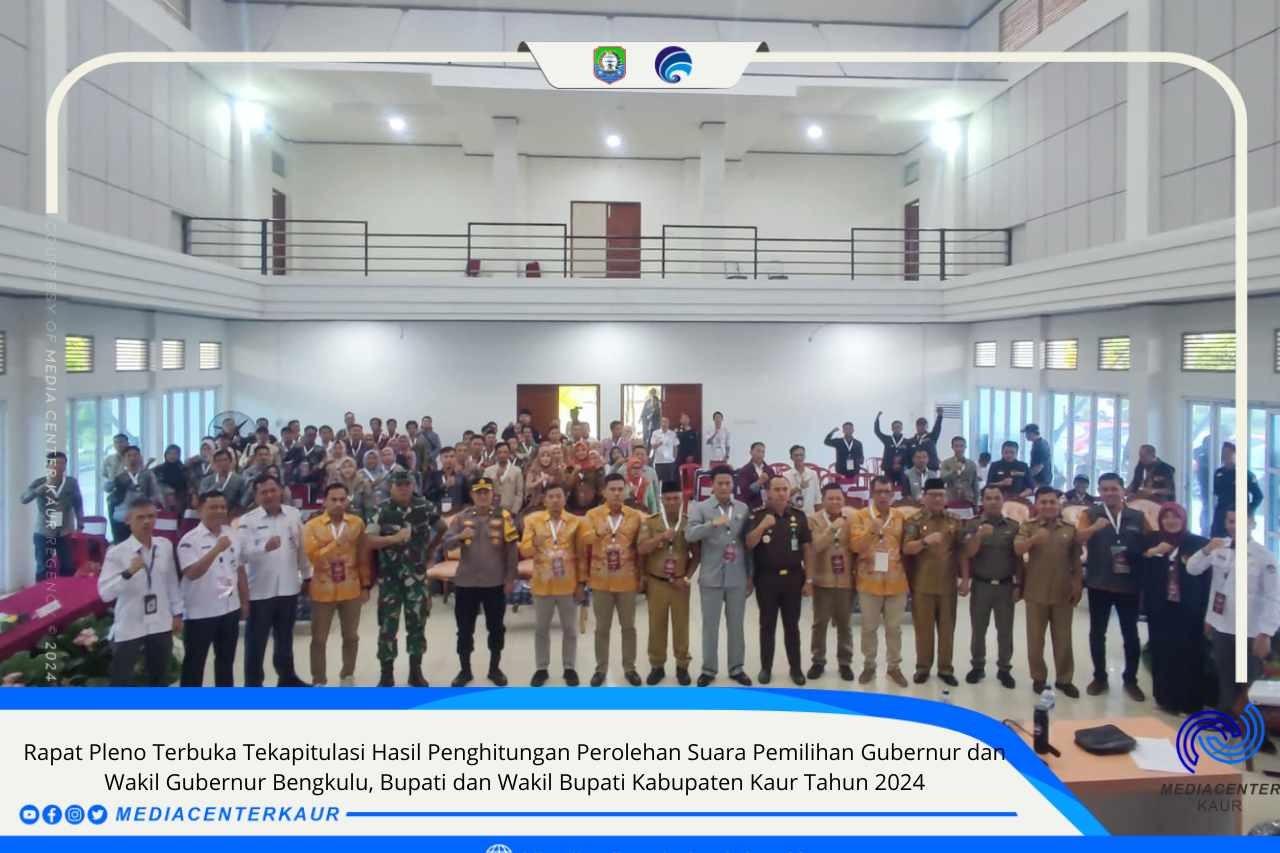 Rapat Pleno Terbuka : Rekapitulasi Dan Penetapan Hasil Perhitungan Perolehan Suara Tingkat Kabupaten