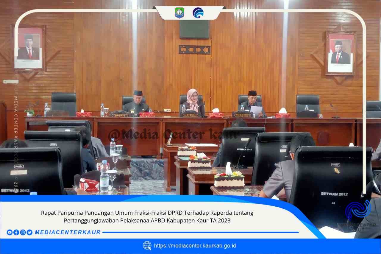 Rapat Paripurna Jawaban Eksekutif Atas Pandangan Umum Fraksi DPRD dan Penetapan Raperda Tahun 2024